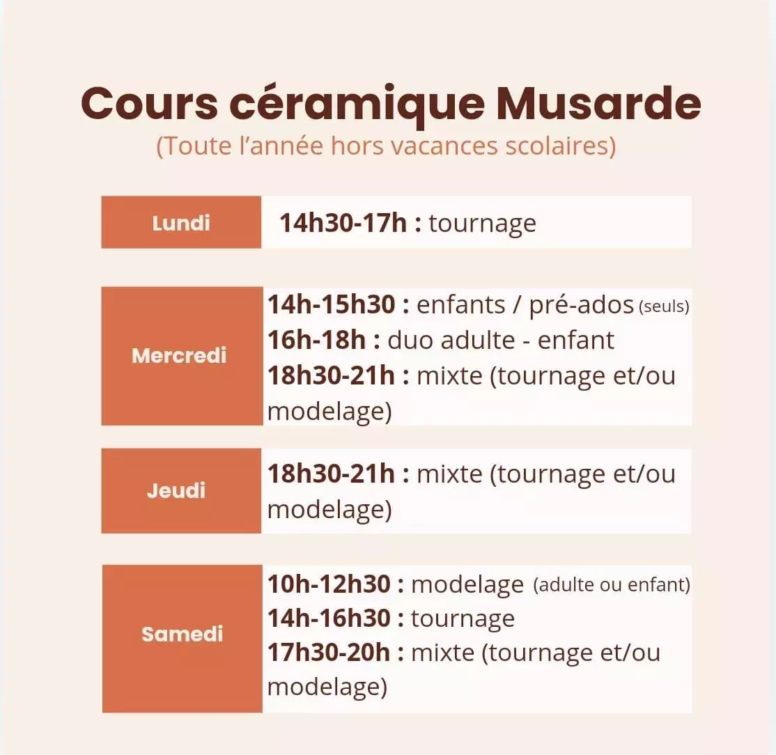 Planing cours musarde